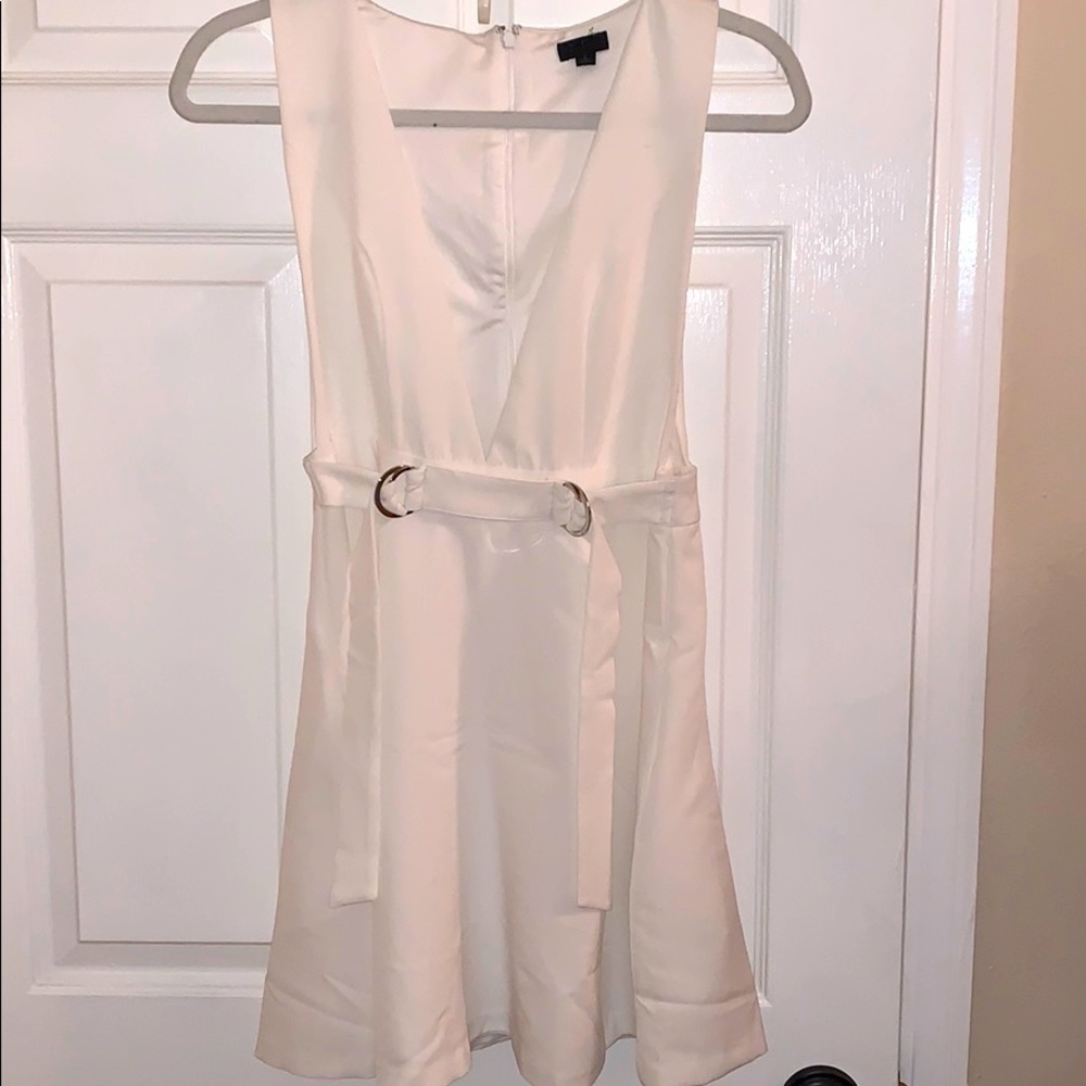 NBD Stunning white sleeveless wrap  twirl dress